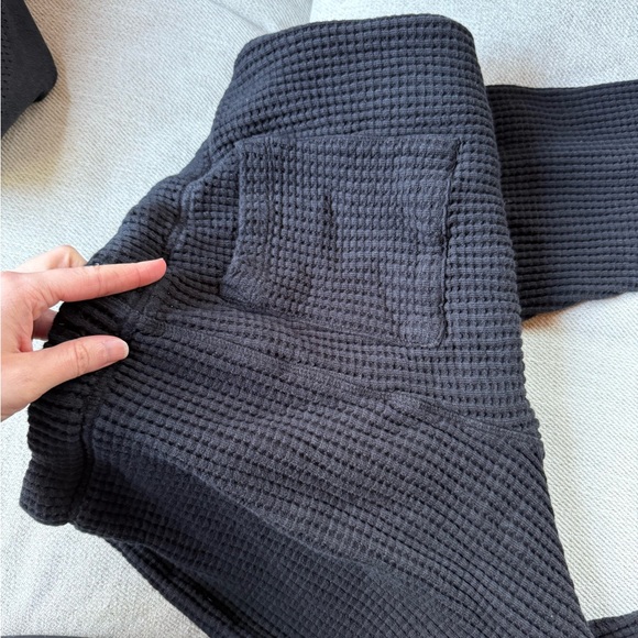 MATE the Label Organic Black Waffle-Knit bottoms - Picture 3 of 5